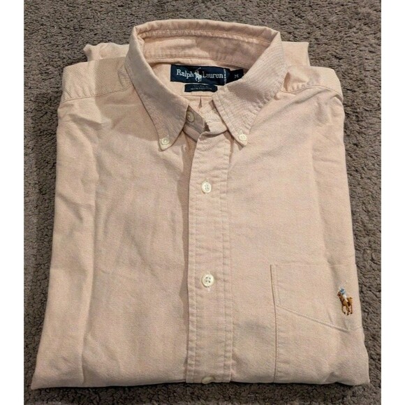 Vintage Polo Ralph Lauren Tilden Long Sleeve Pony Logo Pocket Button Down Shirt - Picture 1 of 7